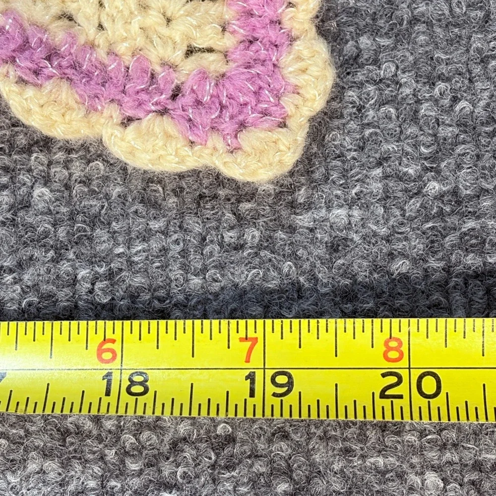 Vintage‎ Baby Blanket Crochet Handmade Scalloped Edge Cottagecore Grandmacore